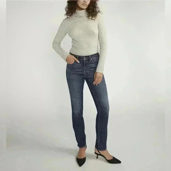 Silver Jeans Avery High Rise Straight Leg Jean in Indigo size 24/31 - Picture 1 of 12